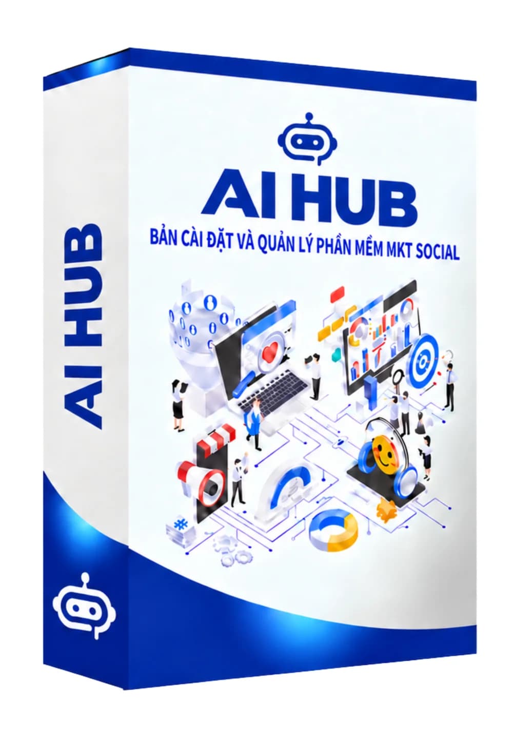 Box phần mềm AI HUB - Bản cài đặt và quản lý phần mềm MKT Social